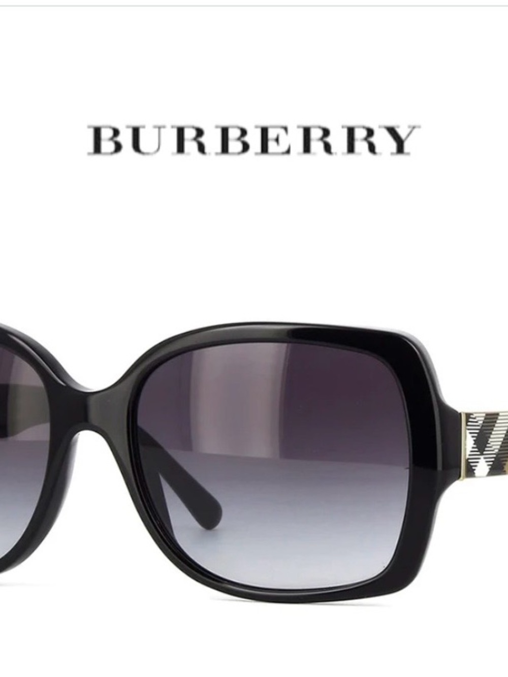 Burberry Black Sunglasses with Gradient Gray Lenses